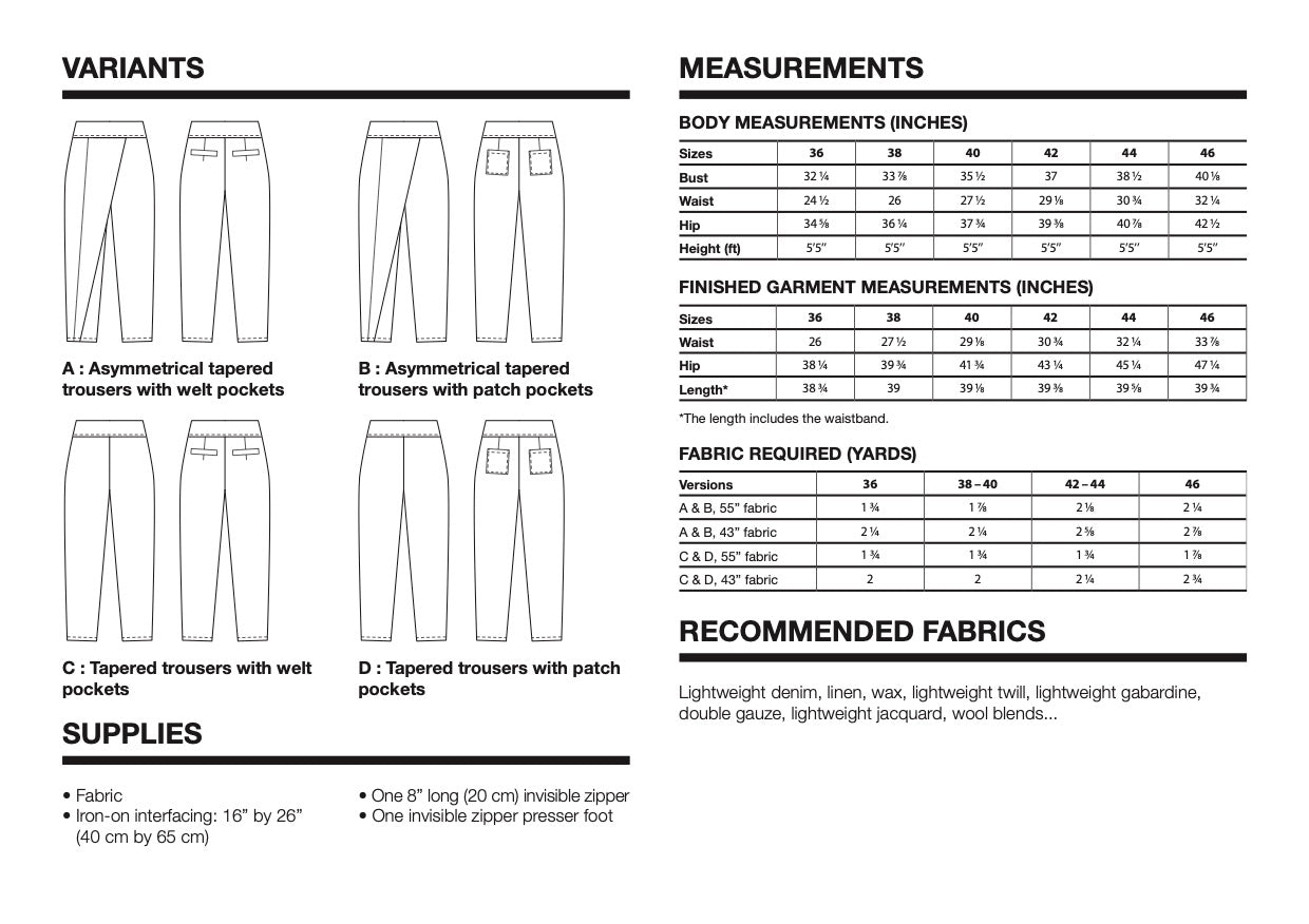 I am PANORAMIX - High - Waist Trouser Pattern - I AM PATTERNS - Simplifi Fabric