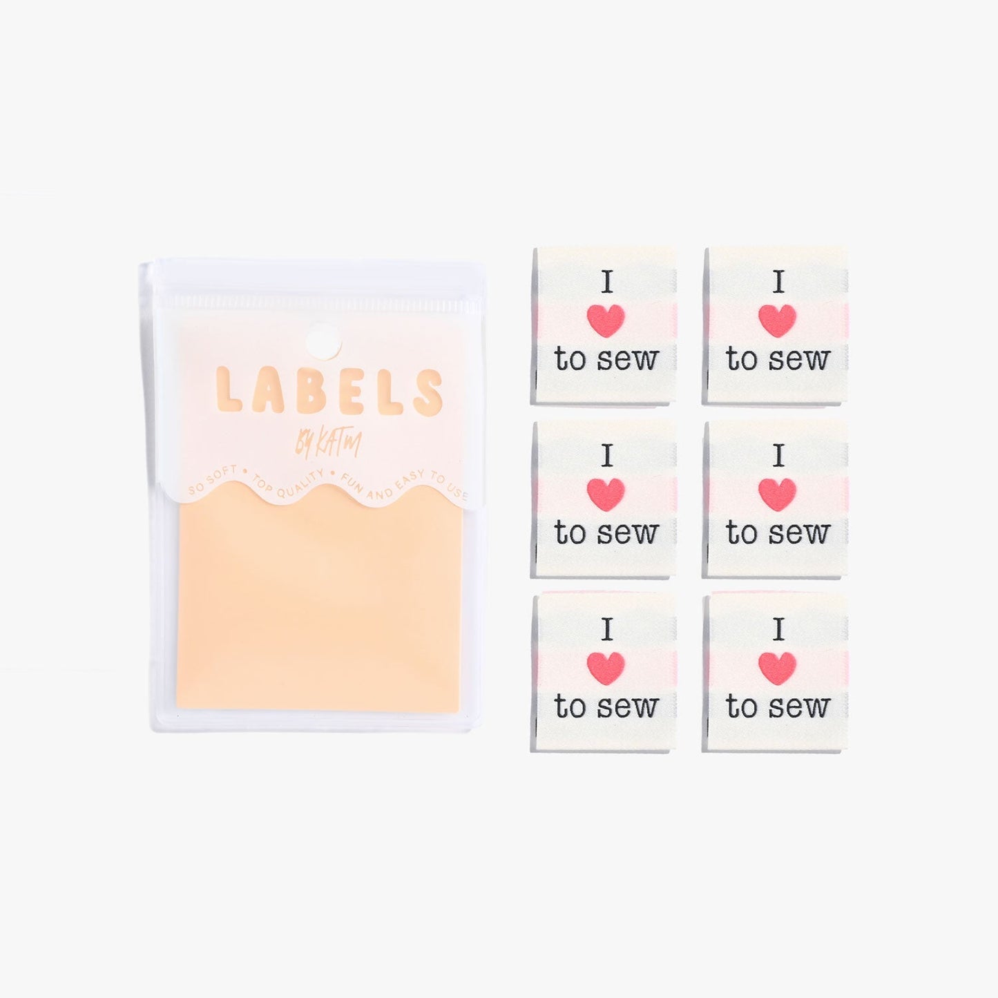 "I ❤️ TO SEW" Woven Label Pack - Kylie And The Machine - Simplifi Fabric