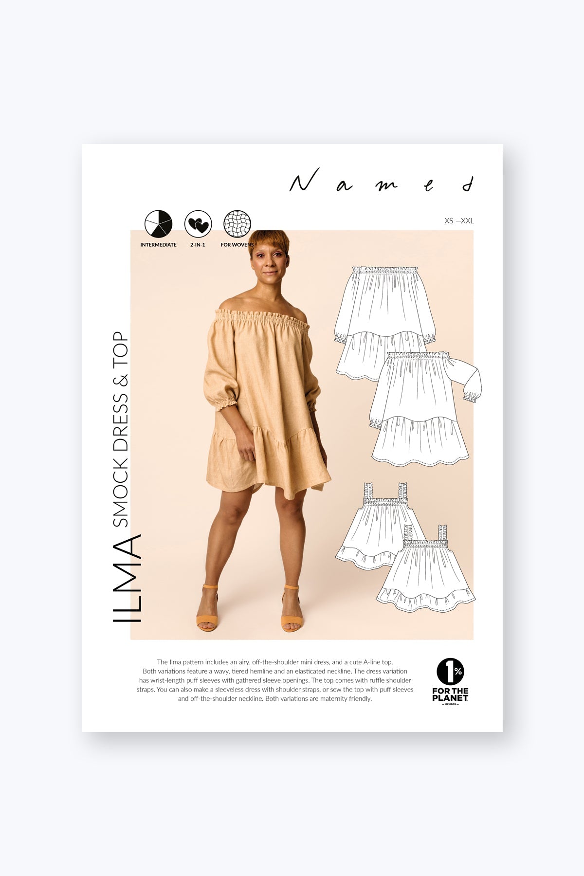 Ilma Smock Dress and Top - PDF Pattern - Named Clothing - Simplifi Fabric