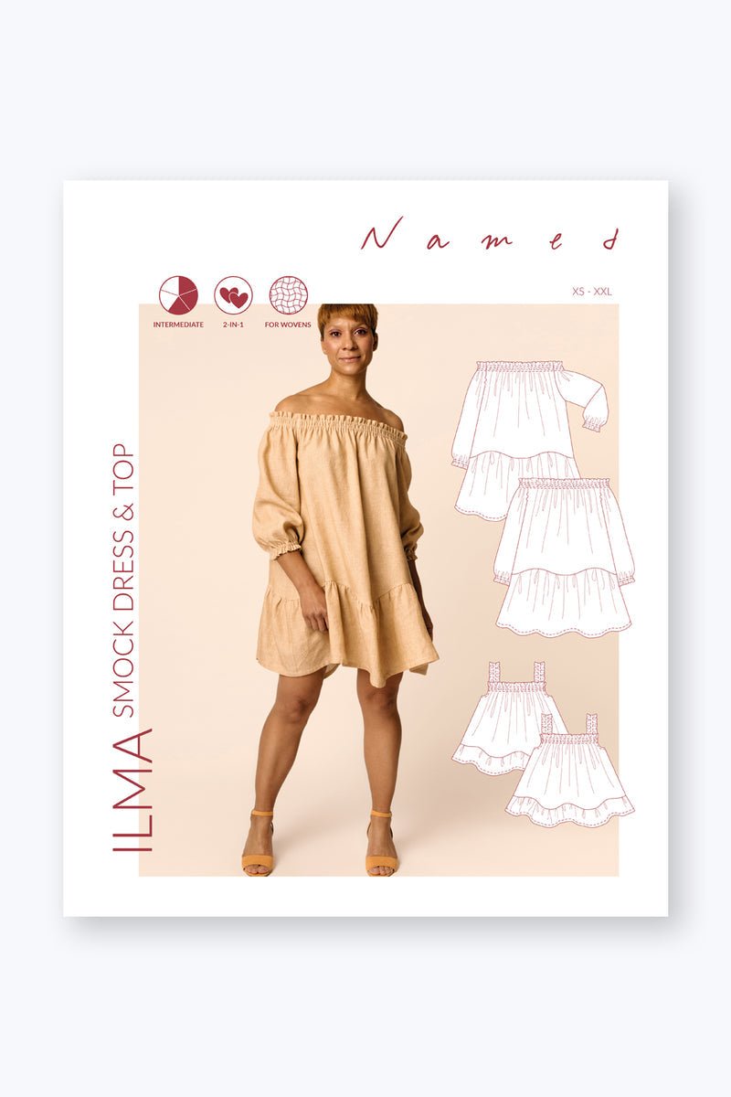 Ilma Smocked Dress & Top - Named Clothing - Sewing Pattern - Simplifi Fabric