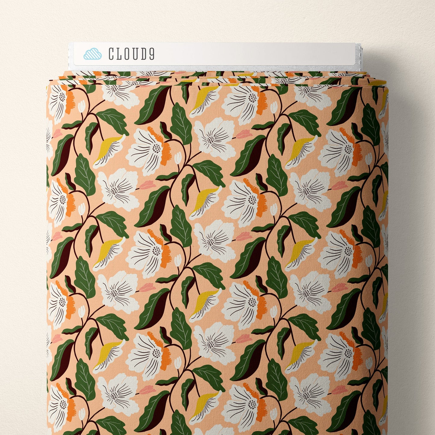 Irises - Peach - Honey Garden - Juliana Tipton - Cloud 9 Fabrics - Poplin - Simplifi Fabric