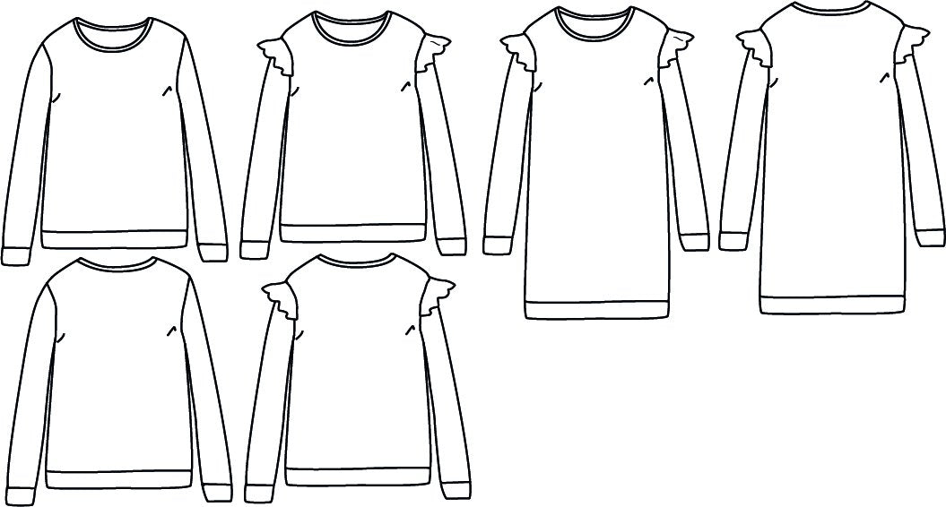 Jasmin Mum Sweatshirt & Dress Sewing Pattern - Ladies 34/46 - Ikatee - Simplifi Fabric