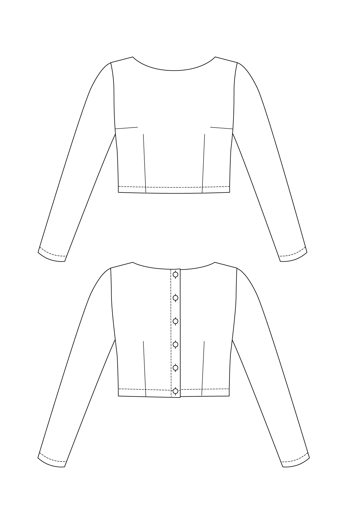 Kanerva Button - Back Tee - PDF Pattern - Named Clothing - Simplifi Fabric