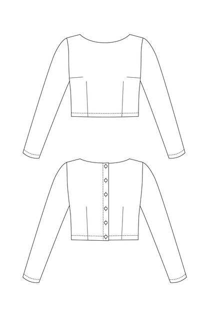 Kanerva Button - Back Tee - PDF Pattern - Named Clothing - Simplifi Fabric