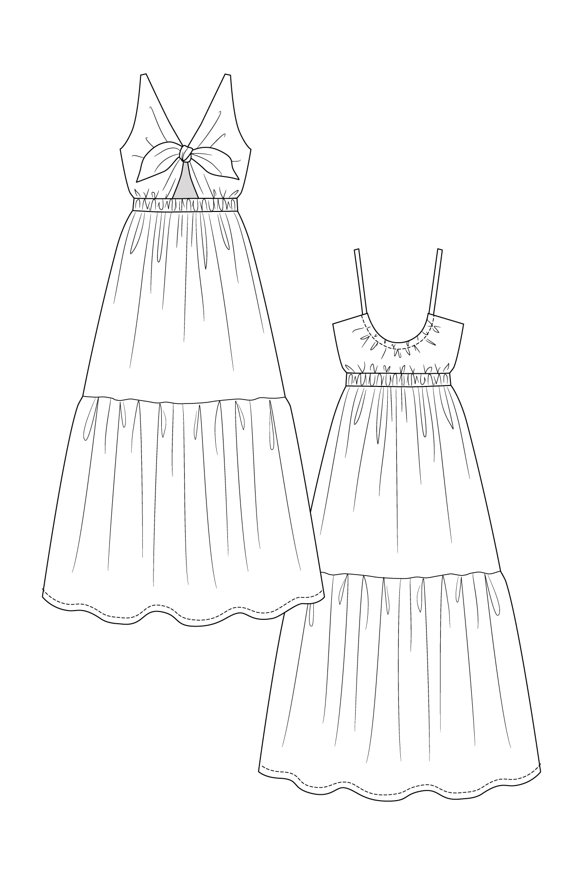 Kerttu Knot Dress and Skirt - PDF Pattern - Named Clothing - Simplifi Fabric