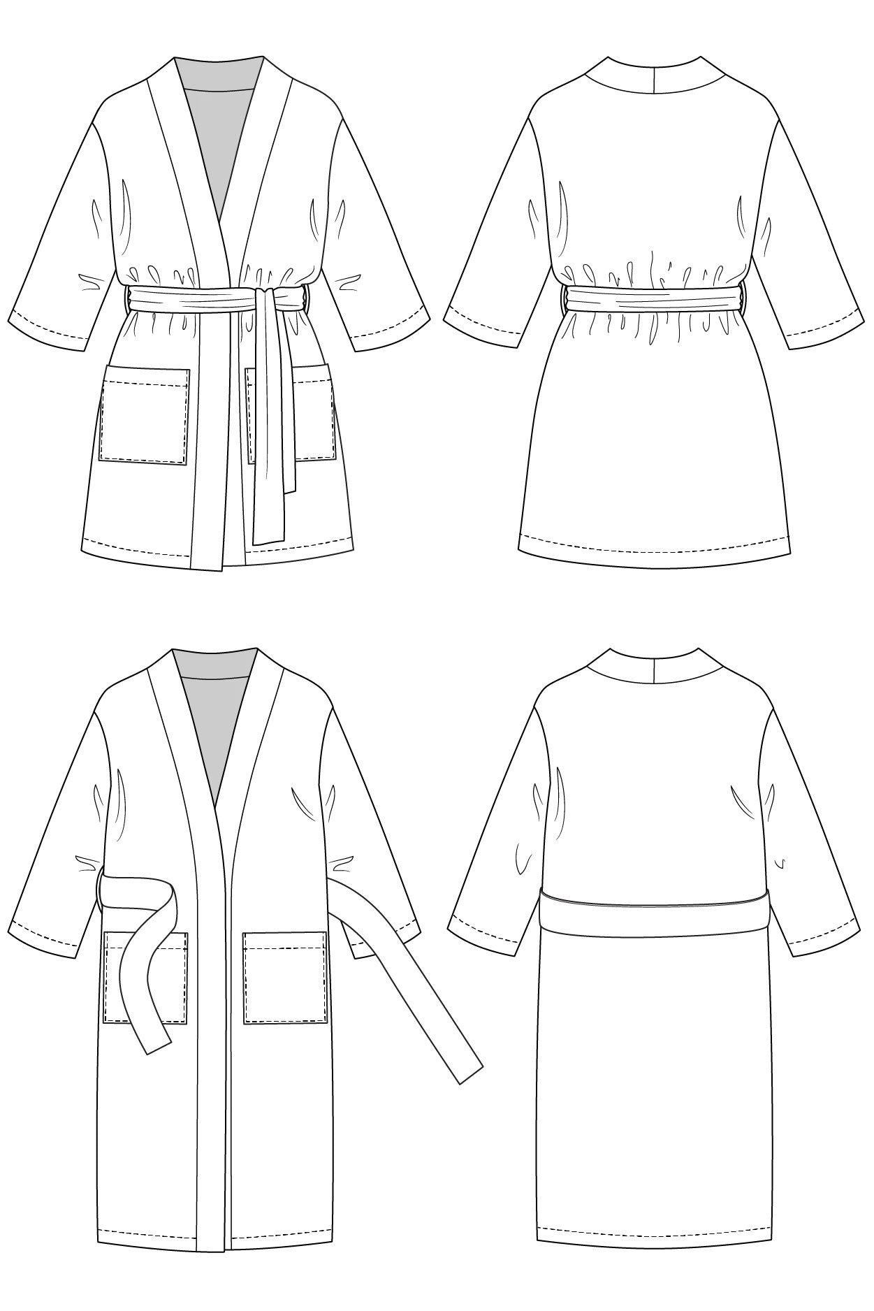 Lahja Unisex Dressing Gown / Robe - Named Clothing - Sewing Pattern - Simplifi Fabric