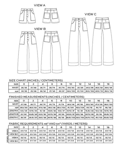 Lander Pants & Short Sewing Pattern - True Bias - Simplifi Fabric