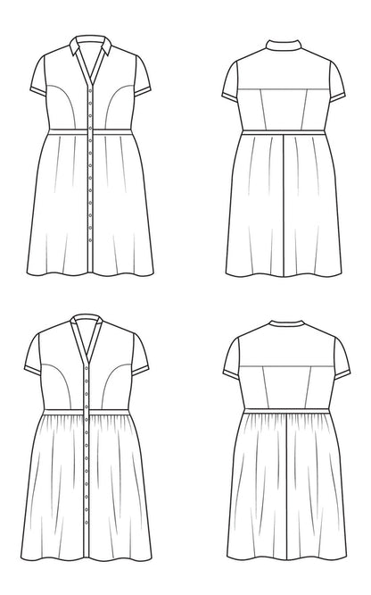 Lenox Shirtdress Paper Pattern - Cashmerette