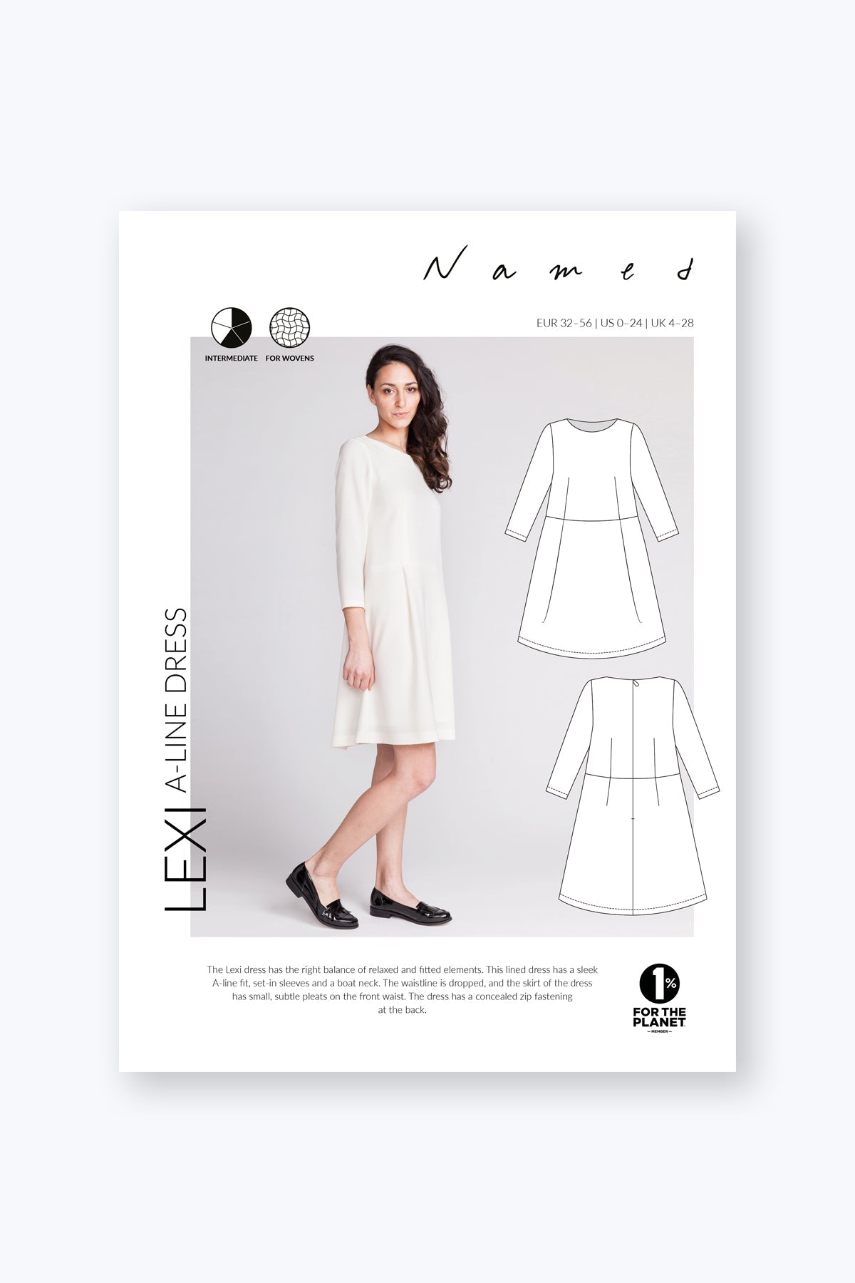 Lexi A - Line Dress - PDF Pattern - Named Clothing - Simplifi Fabric