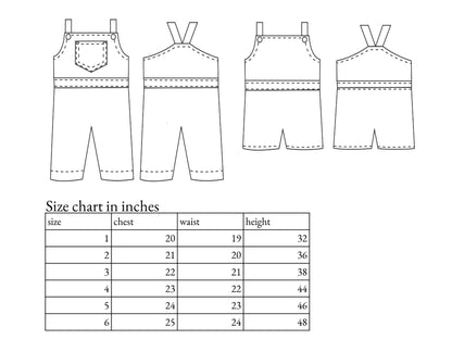 Lion Overalls Childrens Sewing Pattern - Fiona Hanna - Simplifi Fabric