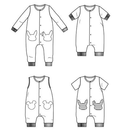 Lisboa Jumpsuit / Playsuit Sewing Pattern - Baby 6M/4Y - Ikatee - Simplifi Fabric