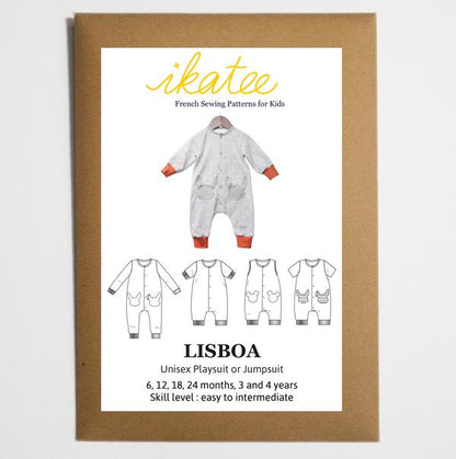 Lisboa Jumpsuit / Playsuit Sewing Pattern - Baby 6M/4Y - Ikatee - Simplifi Fabric