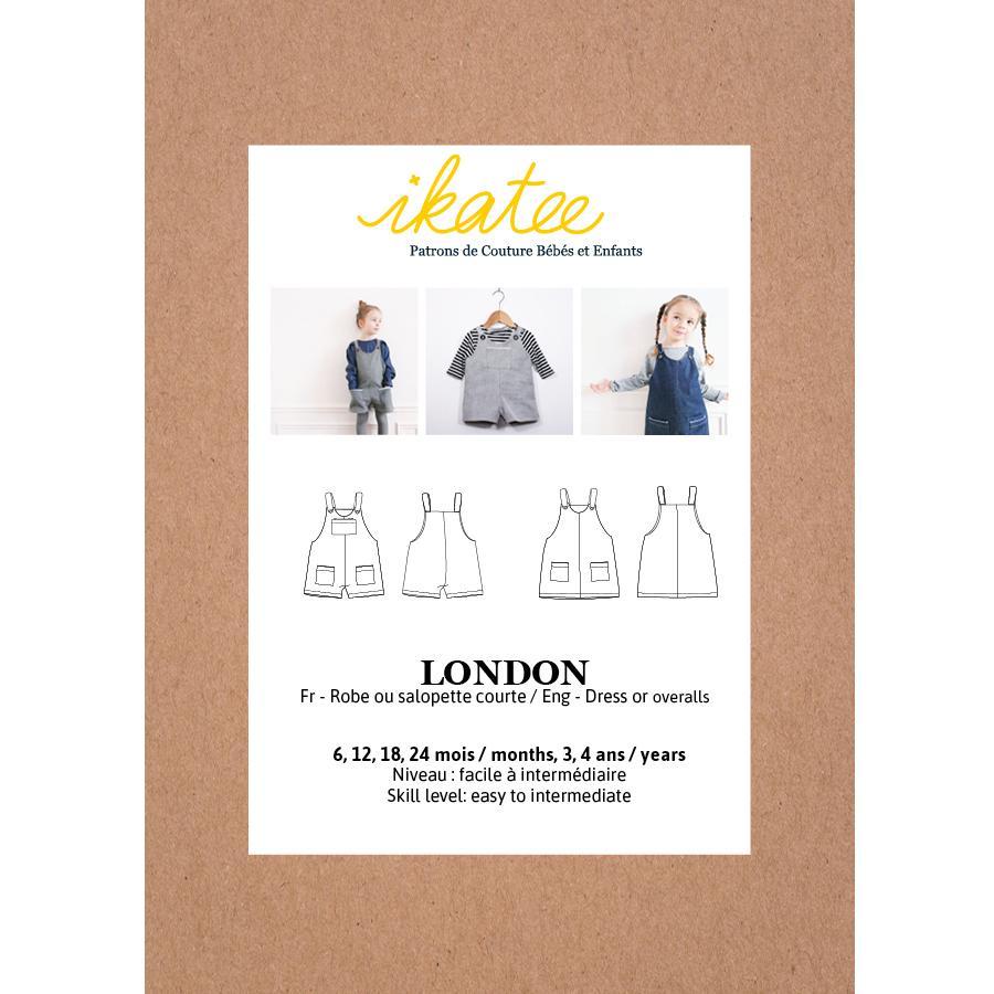 London Overalls or Dress Sewing Pattern - Baby 6M/4Y - Ikatee - Simplifi Fabric