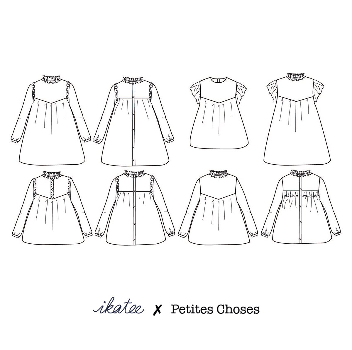 Louise Blouse & Dress Sewing Pattern - Girl 3/12Y - Ikatee - Simplifi Fabric