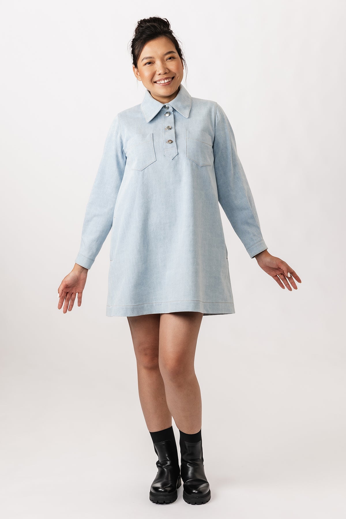 Loviisa Denim Dress Pattern - Named Clothing - Simplifi Fabric