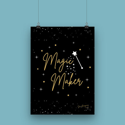 "MAGIC MAKER" Sewing Themed A4 Print - Sew Anonymous - Simplifi Fabric