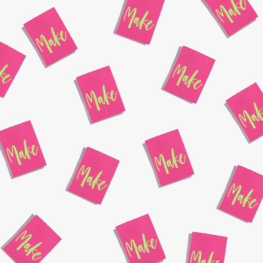 "MAKE" Woven Label Pack - Kylie And The Machine - Simplifi Fabric