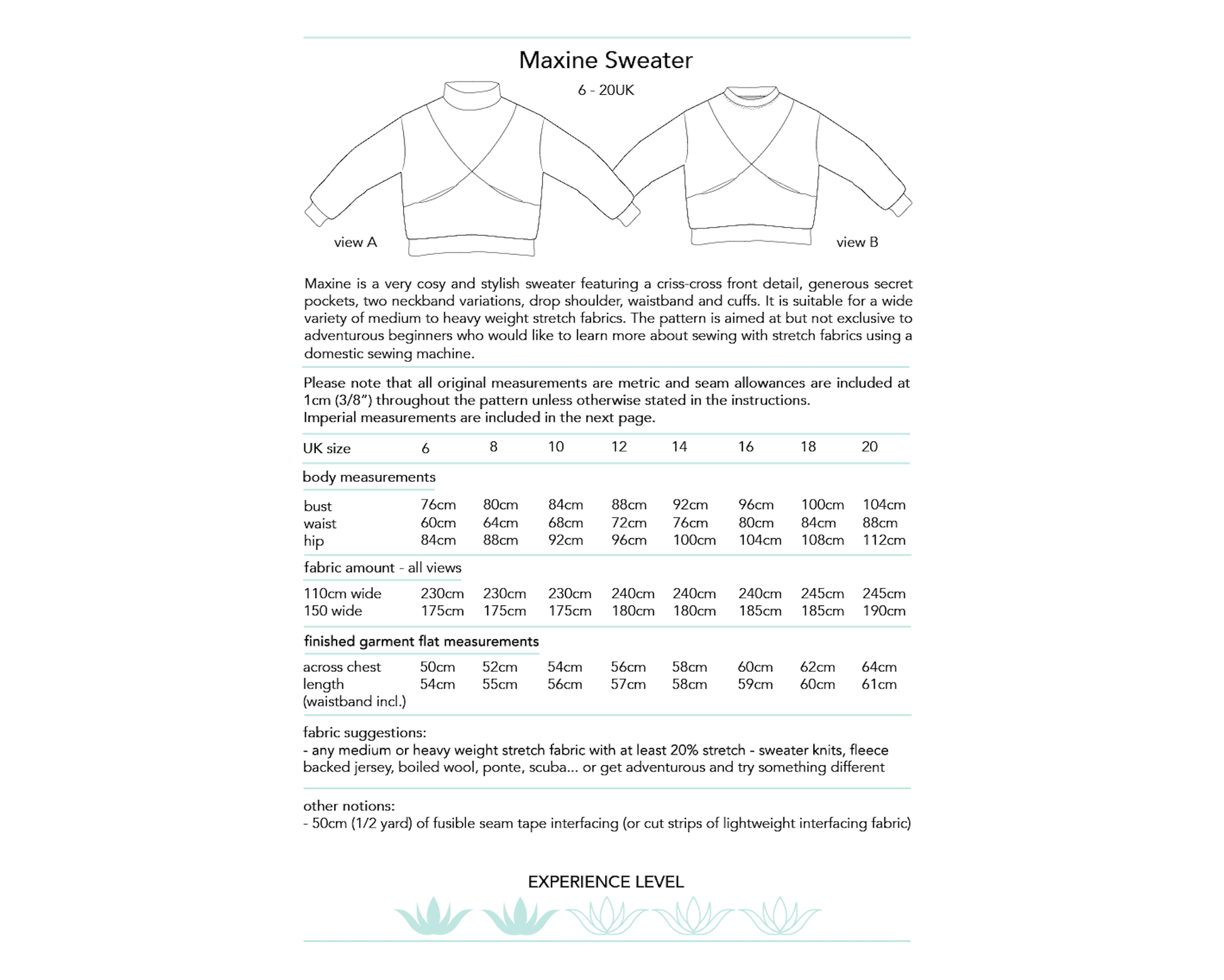 Maxine Sweater Sewing Pattern - Dhurata Davies - Simplifi Fabric