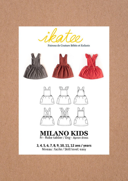 Milano Dress Sewing Pattern - Girl 3/12Y - Ikatee - Simplifi Fabric