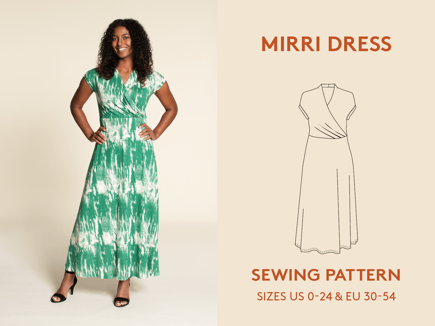 Mirri Wrap Dress Womens Paper Pattern - Wardrobe by Me