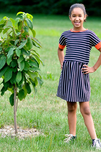 Molly Dress - Kids Paper Sewing Pattern - Two Stitches Patterns