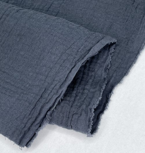 Organic Cotton Double Gauze - Smoke - Simplifi Fabric