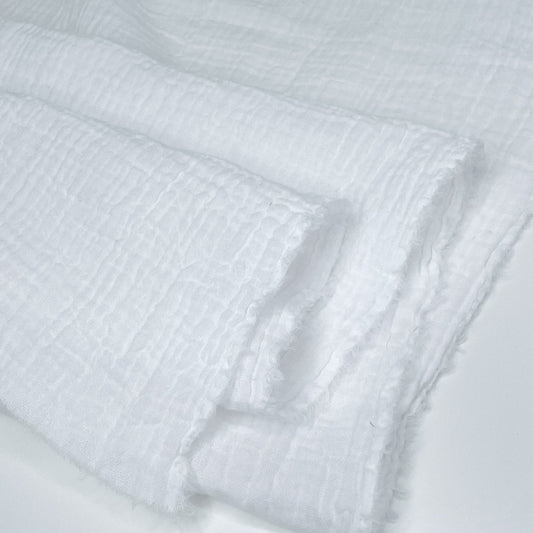 Organic Cotton Double Gauze - White - Simplifi Fabric