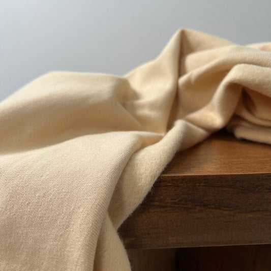 Organic Cotton Fleece 340gsm - Almond Buff - Simplifi Fabric