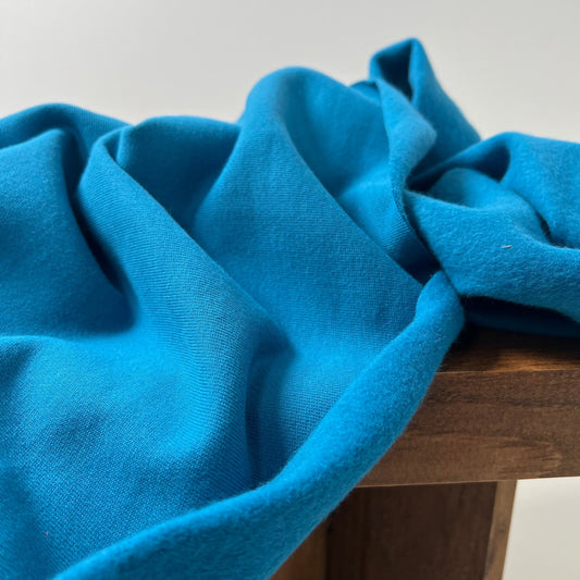 Organic Cotton Fleece 340gsm - Seaport Blue - Simplifi Fabric