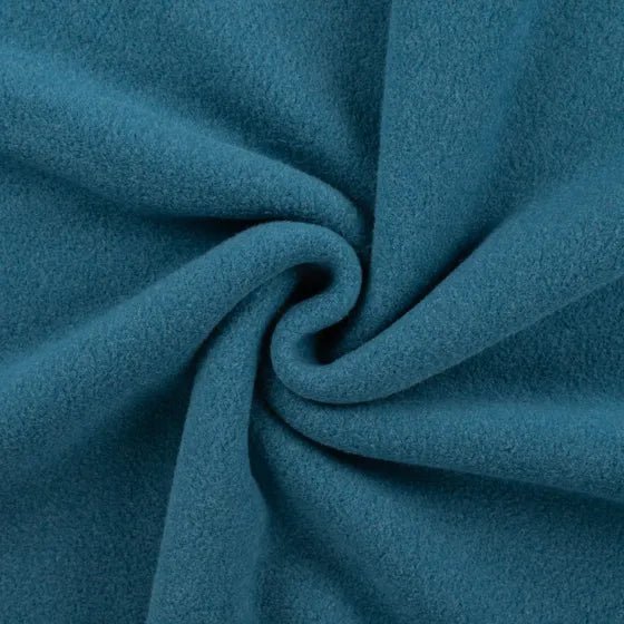 Organic Cotton Polar Fleece - European Import - Petrol - Simplifi Fabric