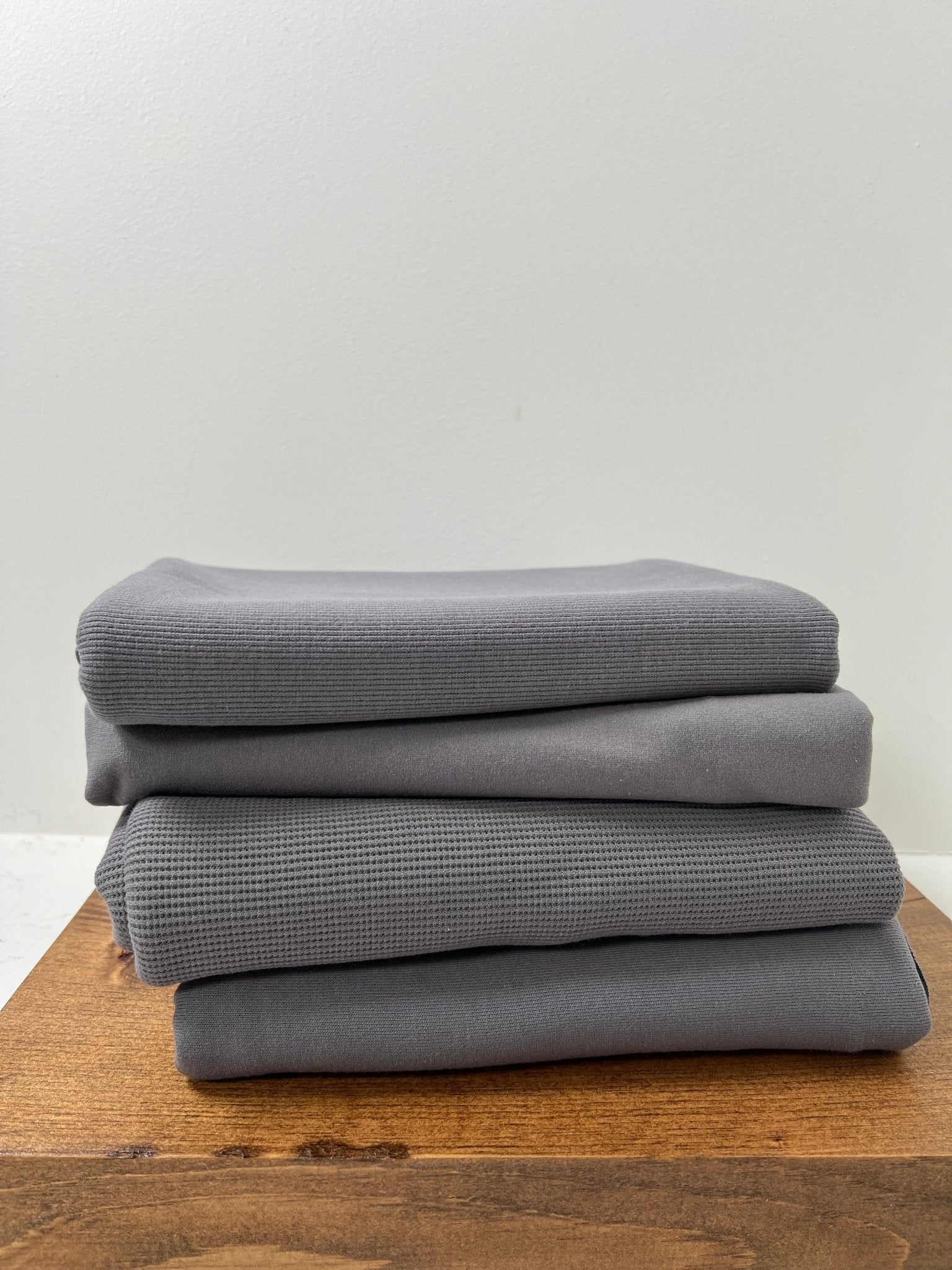 Organic Cotton Spandex Ribbing 360gsm - Smoked Pearl - Simplifi Fabric