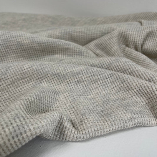 Organic Cotton Waffle / Thermal 250gsm - Soapstone 12 - Simplifi Fabric