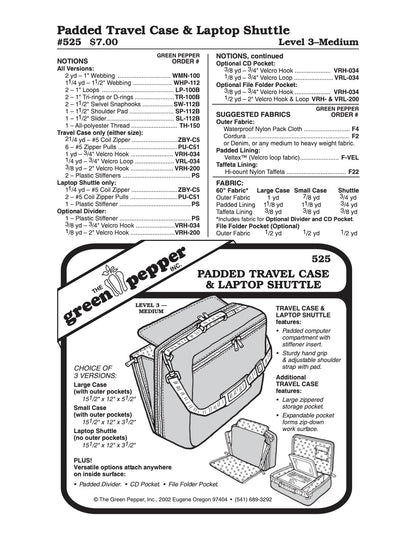 Padded Briefcase & Laptop Shuttle Pattern - 525 - The Green Pepper Patterns - Simplifi Fabric