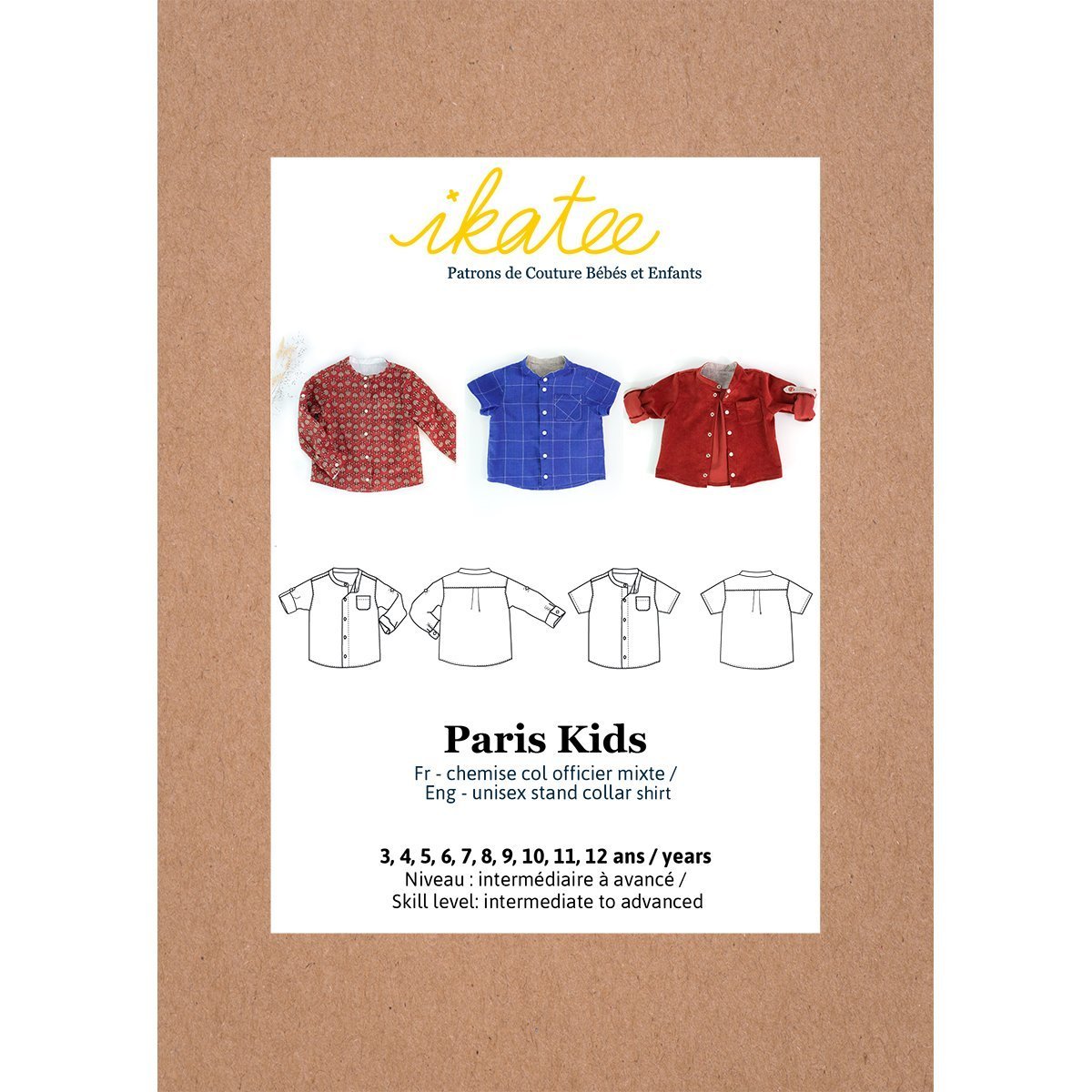 Paris Kids Shirt Sewing Pattern - Kids 3/12 - Ikatee - Simplifi Fabric