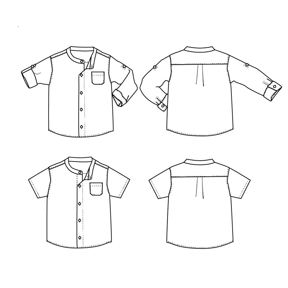 Paris Shirt Sewing Pattern - Baby 6M/4Y - Ikatee - Simplifi Fabric