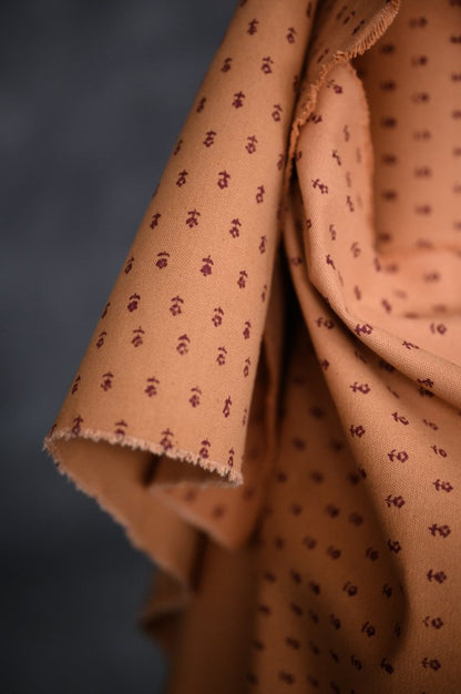 Peachy Pink Ditsy Organic Cotton Canvas - Merchant & Mills - Simplifi Fabric