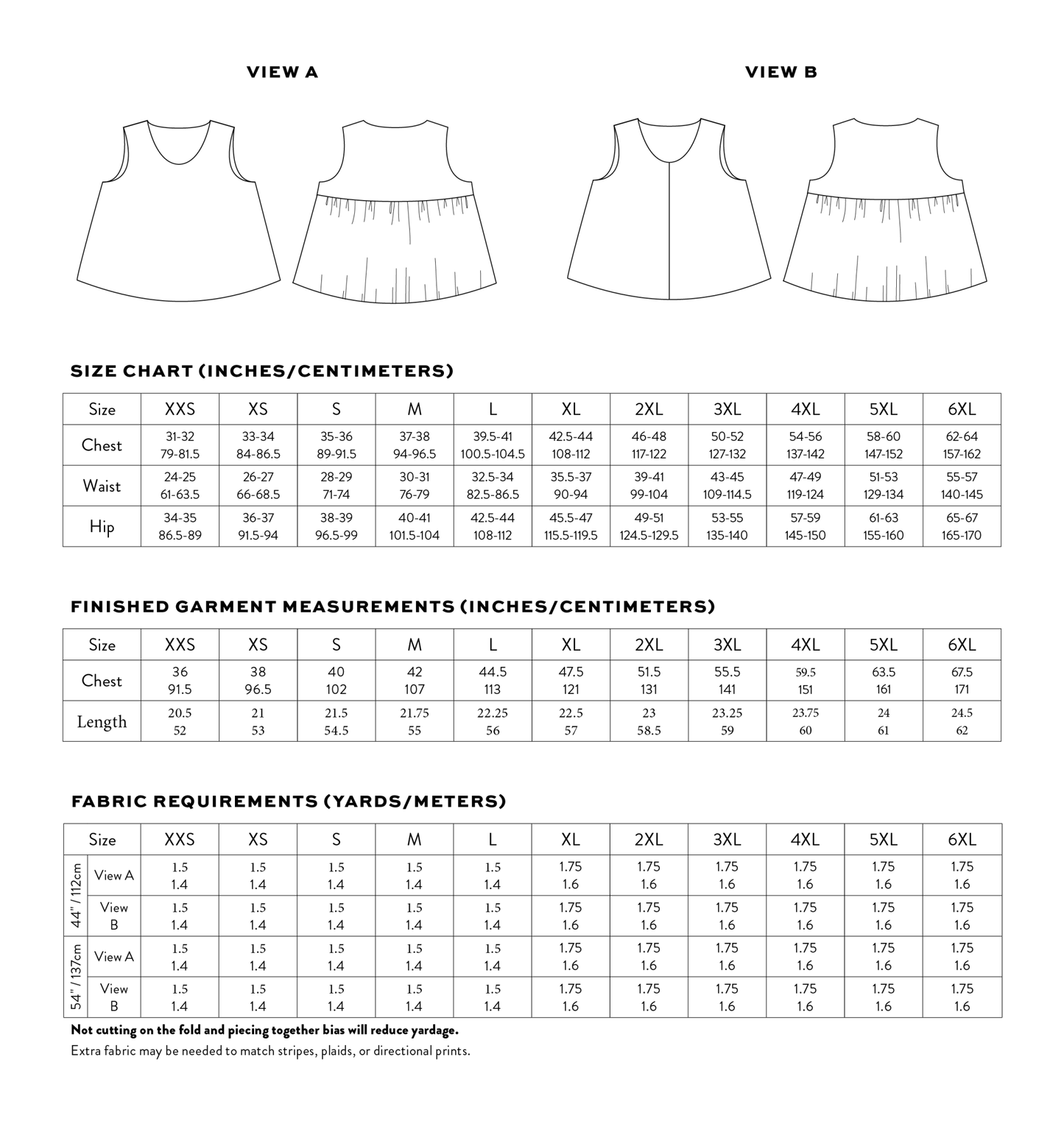 Peplum Split Tank PDF Pattern - Matchy Matchy Sewing Club - Simplifi Fabric