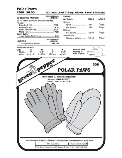 Polar Paws PDF Pattern - 508 - The Green Pepper Patterns - Simplifi Fabric