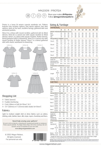 Protea Capsule Wardrobe Set - Megan Nielsen Patterns - Sewing Pattern - Simplifi Fabric