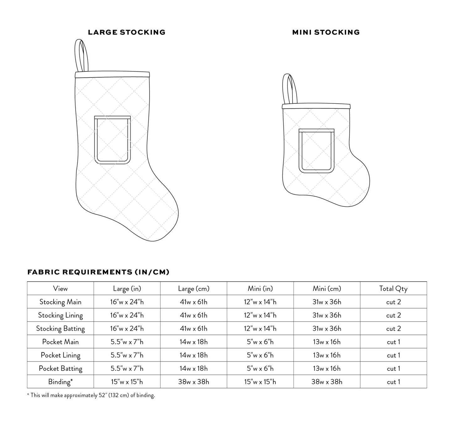 Quilted Pocket Stocking PDF Sewing Pattern - Matchy Matchy Sewing Club - Simplifi Fabric