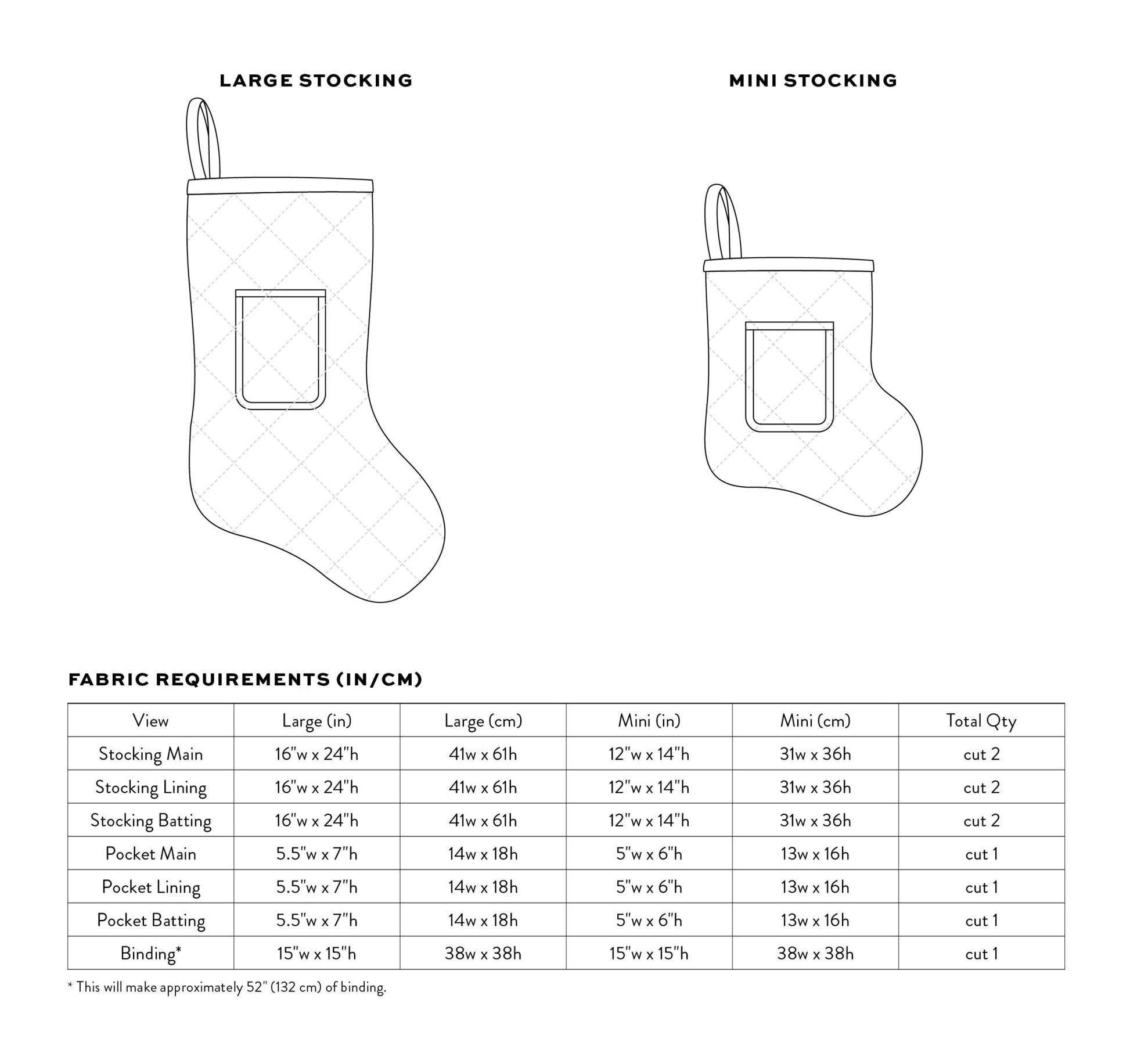 Quilted Pocket Stocking PDF Sewing Pattern - Matchy Matchy Sewing Club - Simplifi Fabric