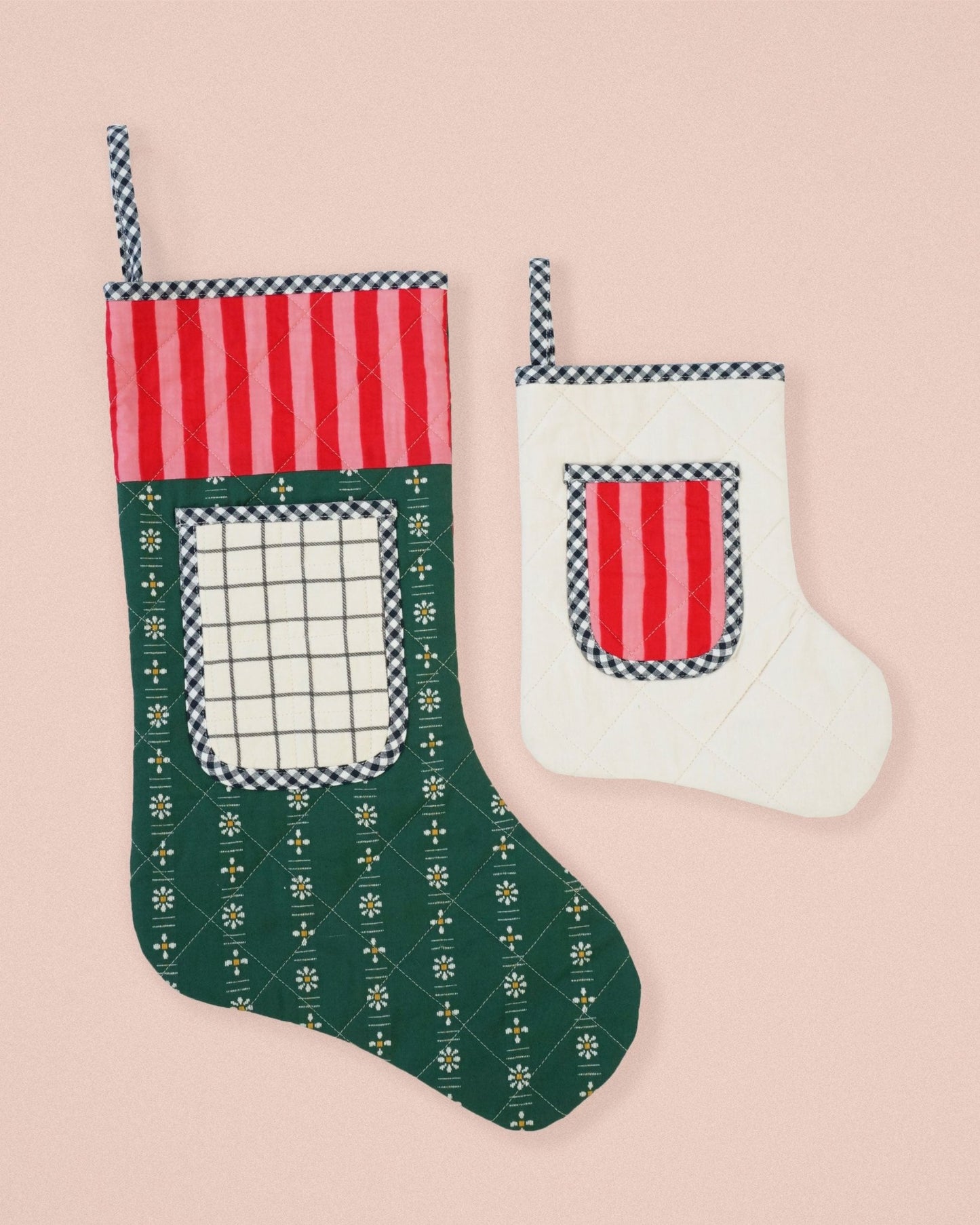 Quilted Pocket Stocking PDF Sewing Pattern - Matchy Matchy Sewing Club - Simplifi Fabric