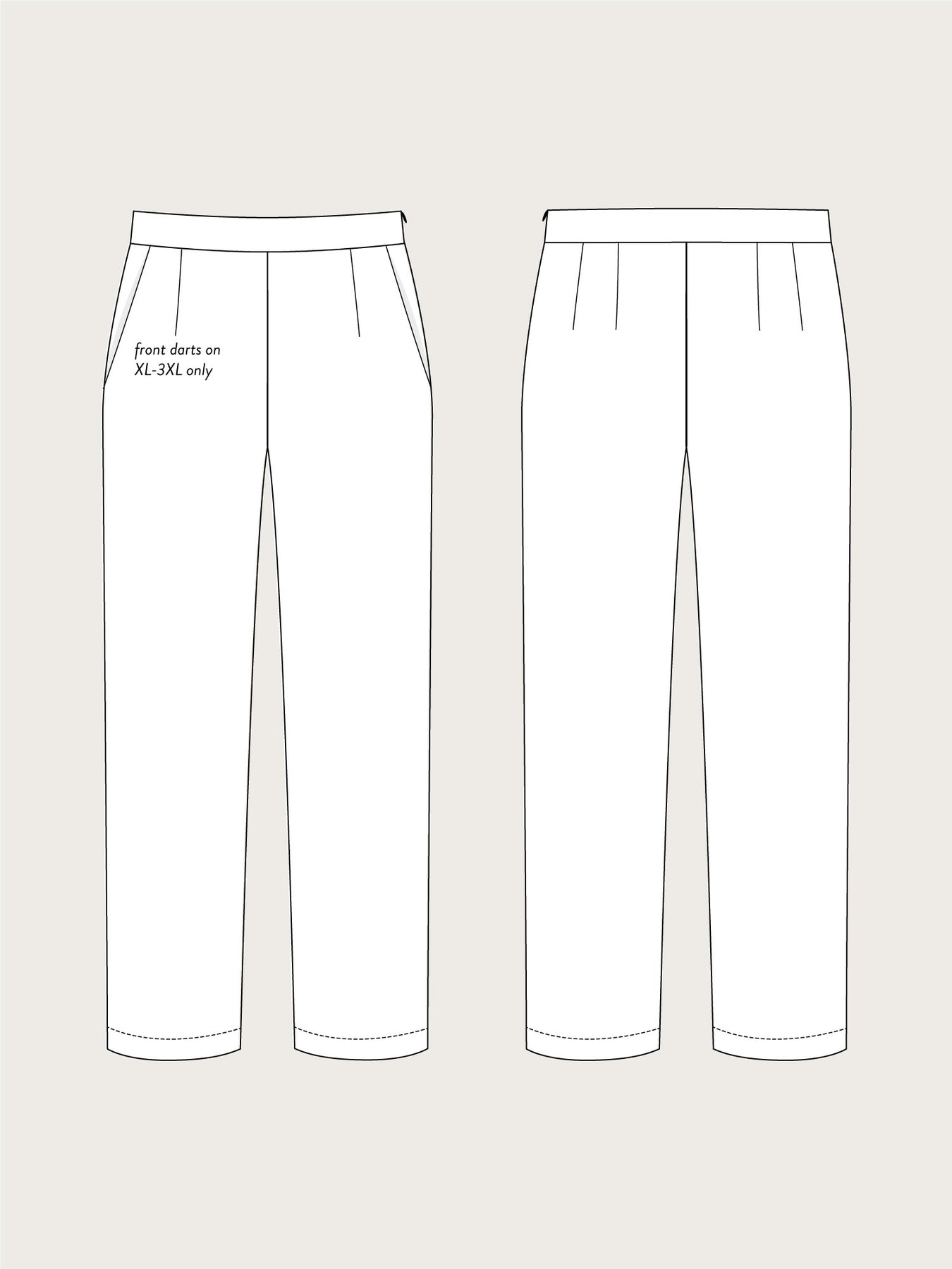 Regular Fit Trousers Pattern - The Assembly Line - Simplifi Fabric