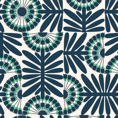 Retro Rotating Allium - Taya Cosgrove for Cloud9 Fabrics - Broadcloth with Matte Laminate - Simplifi Fabric