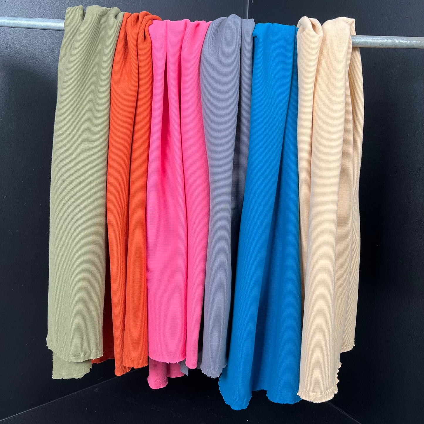 Organic Cotton Spandex Ribbing 360gsm - Almond Buff