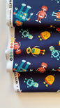 Robots Navy - High Gear - MK Surface - Cloud 9 Fabrics - Poplin - Simplifi Fabric