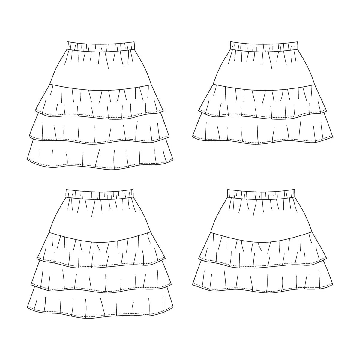 SANTIAGO Skirt - Women 34/52 Paper Sewing Pattern - Ikatee - Simplifi Fabric