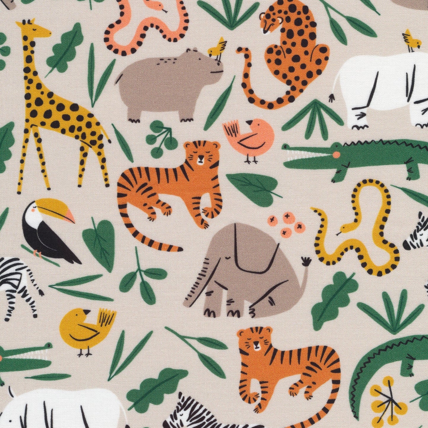 Savannah - Wild Things - Betsy Siber - Cloud 9 Fabrics - Poplin - Simplifi Fabric