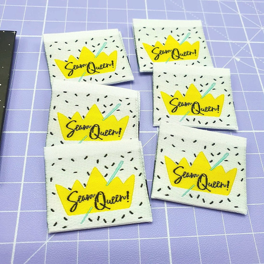 "SEAM QUEEN" Woven Label Pack - Sew Anonymous - Simplifi Fabric