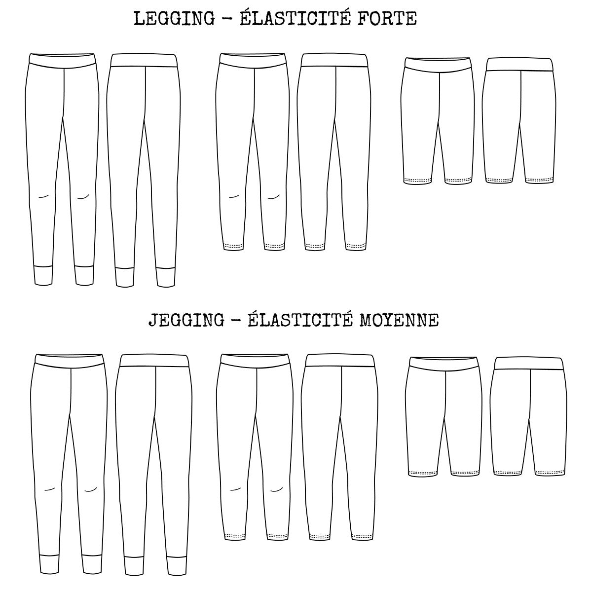 Seattle Mum legging Sewing Pattern - Ladies 34/52 - Ikatee - Simplifi Fabric